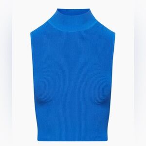 BNWT ARITZIA Sculpt Knit Mockneck Tank size XS colour bright cobalt blue